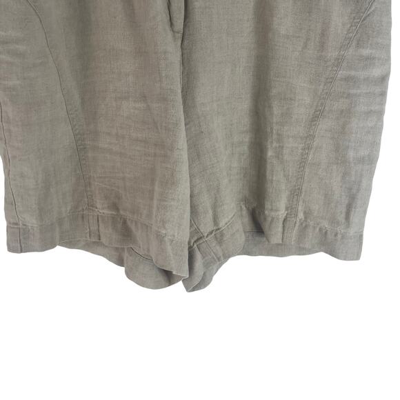 J. Jill Women's Size 12 100% Linen Tan Oat Cream Breathable Shorts - Picture 3 of 9